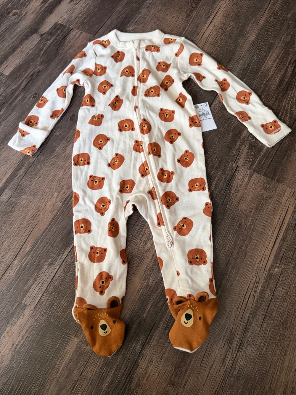 Old Navy Cream One-Piece with Brown Bear Print